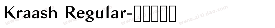 Kraash Regular字体转换